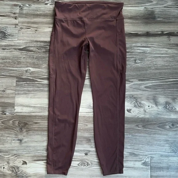 Vuori Stride Leggings With Pockets 7/8 Length High Waisted Chestnut Size Medium - Picture 2 of 3